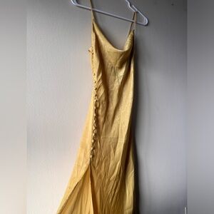 Zara cowl neck slip dress with button details